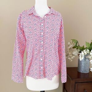 Crown & Ivy Nautical Button Down Blouse